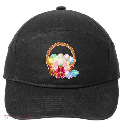 Cute Easter Bunny Basket 7-Panel Snapback Hat