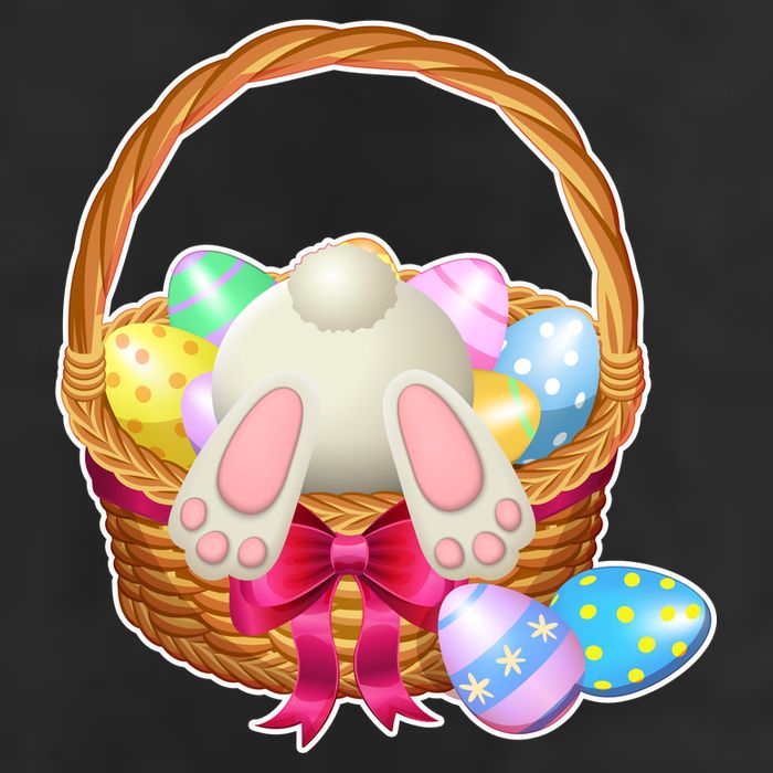 Cute Easter Bunny Basket 11oz C Handle Ceramic Mug