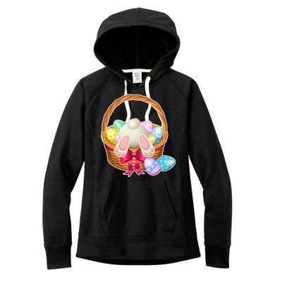 Cute Easter Bunny Basket Women's Fleece Hoodie