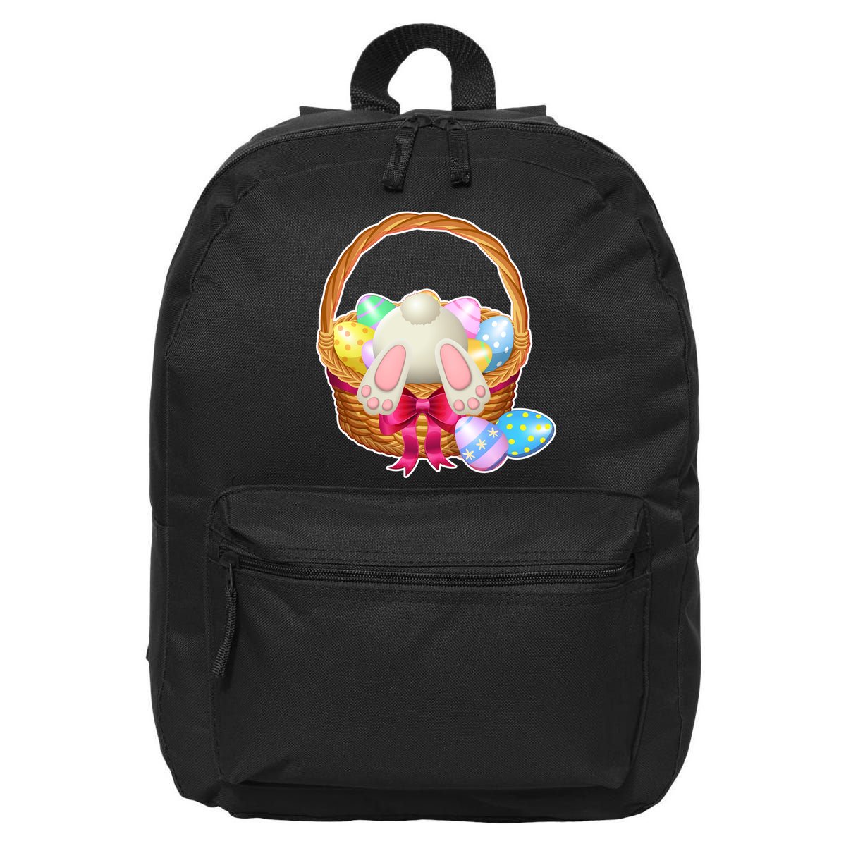 Cute Easter Bunny Basket 16 in Basic Backpack