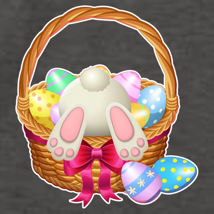 Cute Easter Bunny Basket Vector Backpack