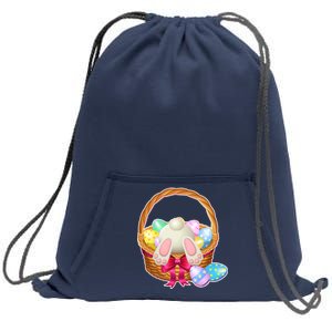 Cute Easter Bunny Basket Sweatshirt Cinch Pack Bag