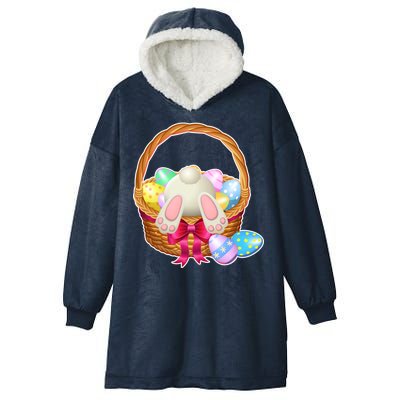 Cute Easter Bunny Basket Hooded Wearable Blanket