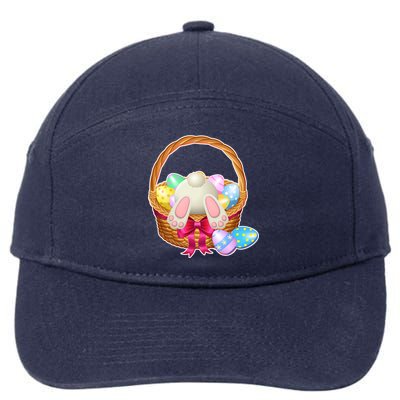 Cute Easter Bunny Basket 7-Panel Snapback Hat