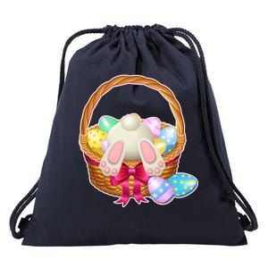 Cute Easter Bunny Basket Drawstring Bag