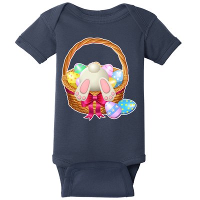 Cute Easter Bunny Basket Baby Bodysuit