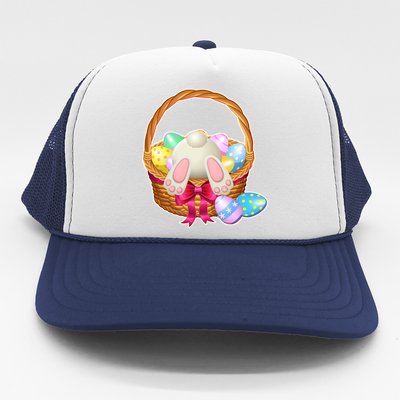 Cute Easter Bunny Basket Trucker Hat