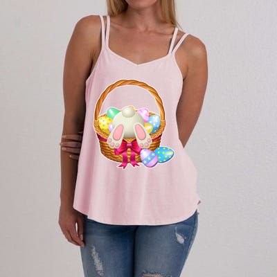 Cute Easter Bunny Basket Women's Strappy Tank