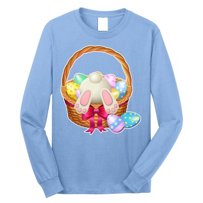 Cute Easter Bunny Basket Long Sleeve Shirt