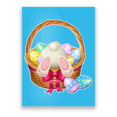 Cute Easter Bunny Basket Poster