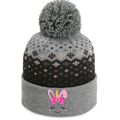 Cute Easter Bunny Unicorn Magical The Baniff Cuffed Pom Beanie