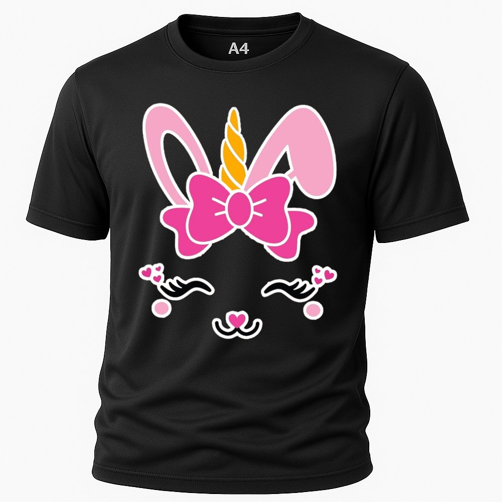 Cute Easter Bunny Unicorn Magical Cooling Performance Crew T-Shirt