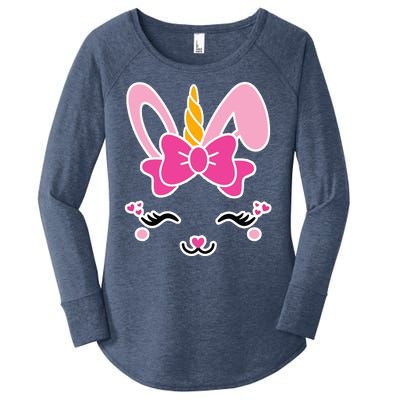 Cute Easter Bunny Unicorn Magical Women's Perfect Tri Tunic Long Sleeve Shirt