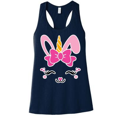 Cute Easter Bunny Unicorn Magical Women's Racerback Tank