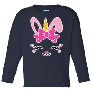 Cute Easter Bunny Unicorn Magical Toddler Long Sleeve Shirt