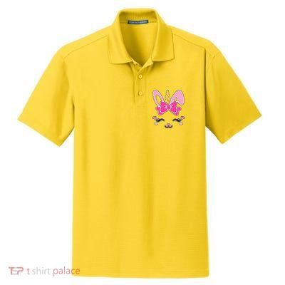 Cute Easter Bunny Unicorn Magical Dry Zone Grid Polo