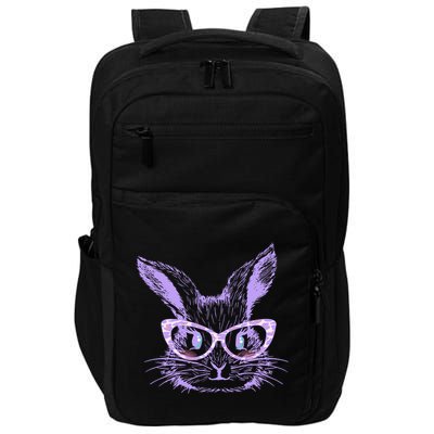 Cute Easter Bunny With Glasses Impact Tech Backpack