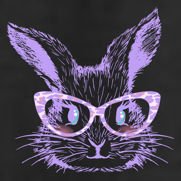 Cute Easter Bunny With Glasses Adult Drive Performance Visor