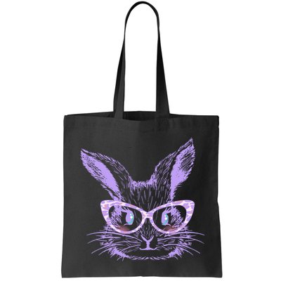 Cute Easter Bunny With Glasses Bag