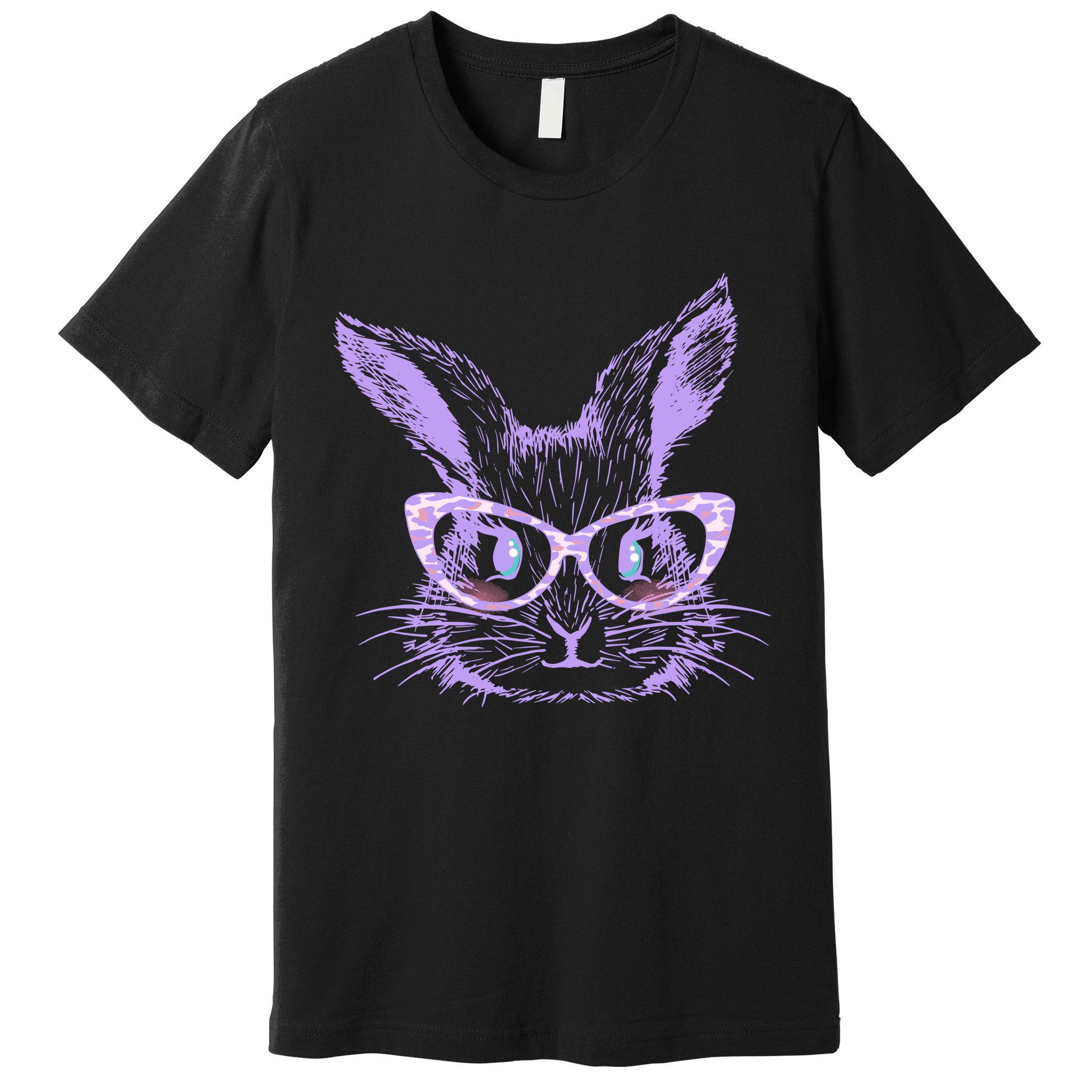 Cute Easter Bunny With Glasses Premium T-Shirt