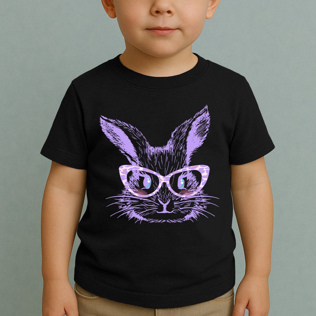 Cute Easter Bunny With Glasses Toddler T-Shirt