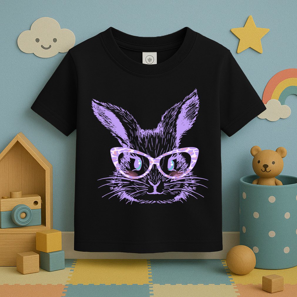 Cute Easter Bunny With Glasses Toddler T-Shirt