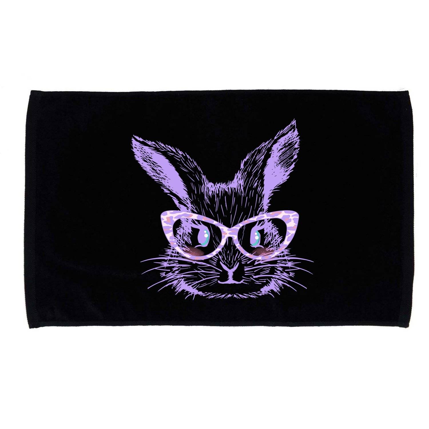 Cute Easter Bunny With Glasses Microfiber Hand Towel