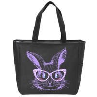 Cute Easter Bunny With Glasses Zip Tote Bag