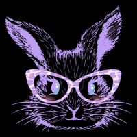 Cute Easter Bunny With Glasses Zip Tote Bag