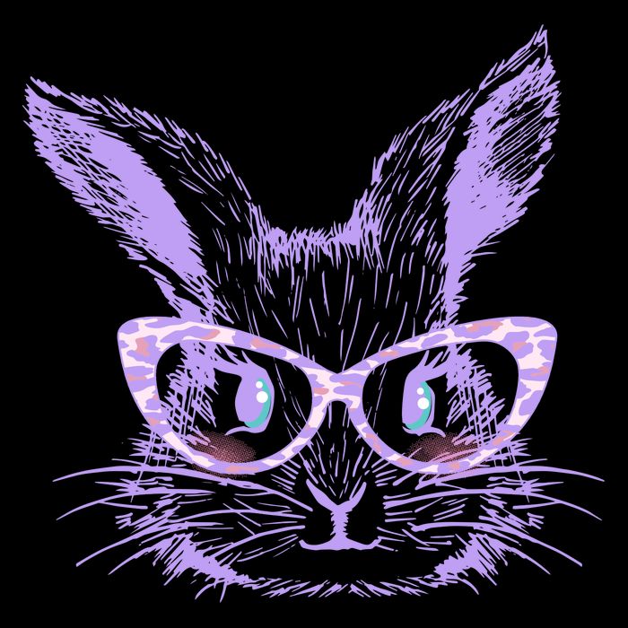 Cute Easter Bunny With Glasses Zip Tote Bag