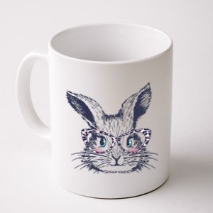 Cute Easter Bunny With Glasses Coffee Mug