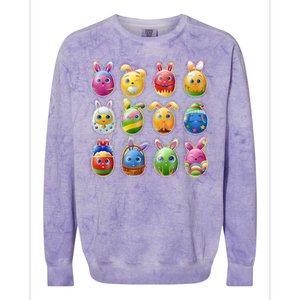 Cute Easter Eggs Colorblast Crewneck Sweatshirt