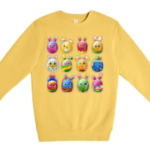 Cute Easter Eggs Premium Crewneck Sweatshirt