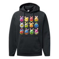 Cute Easter Eggs Performance Fleece Hoodie