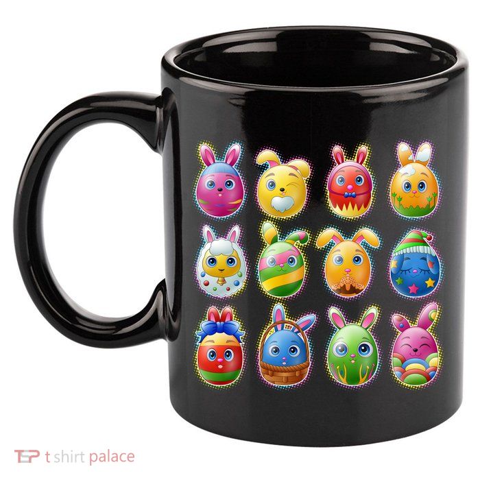 Cute Easter Eggs 11oz C Handle Ceramic Mug