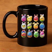 Cute Easter Eggs 11oz C Handle Ceramic Mug