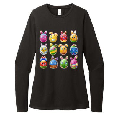 Cute Easter Eggs Womens CVC Long Sleeve Shirt