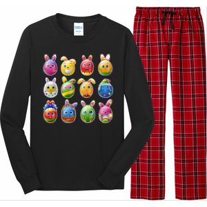 Cute Easter Eggs Long Sleeve Pajama Set