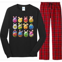 Cute Easter Eggs Long Sleeve Pajama Set