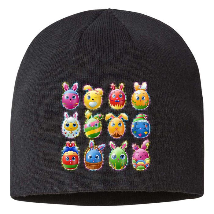 Cute Easter Eggs Sustainable Beanie