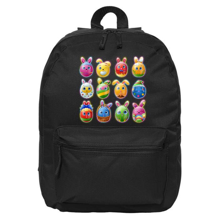 Cute Easter Eggs 16 in Basic Backpack