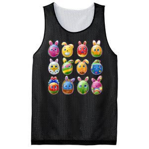 Cute Easter Eggs Mesh Reversible Basketball Jersey Tank