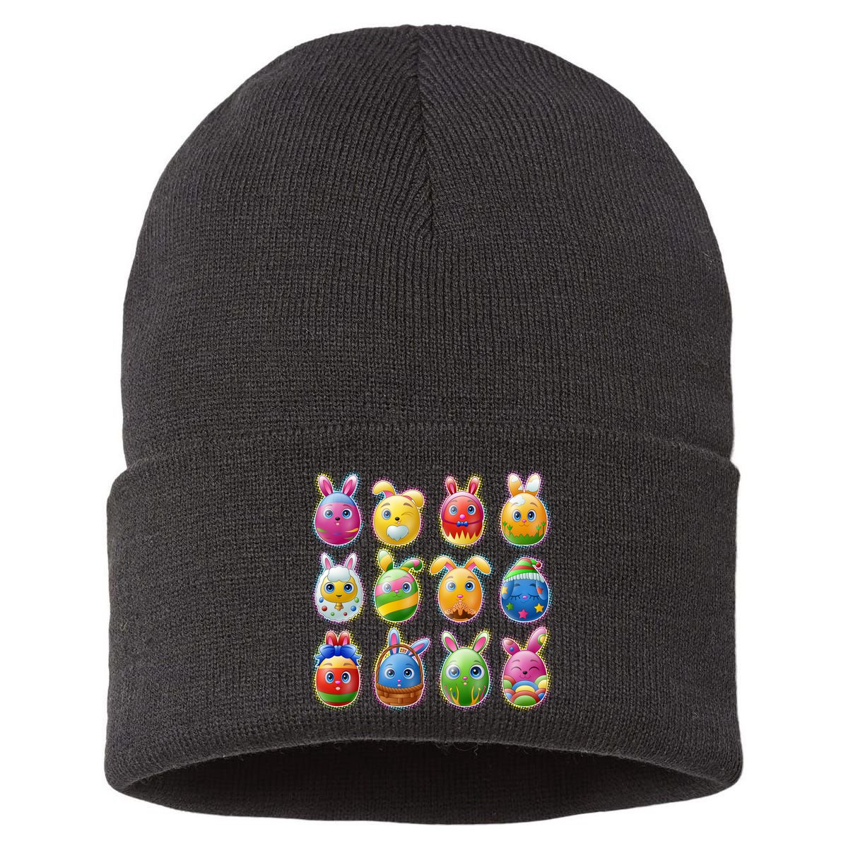 Cute Easter Eggs Sustainable Knit Beanie