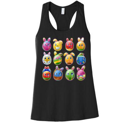 Cute Easter Eggs Women's Racerback Tank