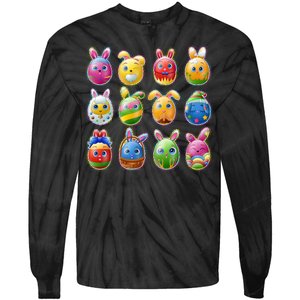 Cute Easter Eggs Tie-Dye Long Sleeve Shirt