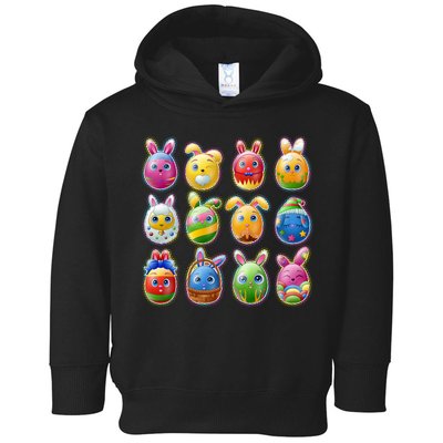 Cute Easter Eggs Toddler Hoodie