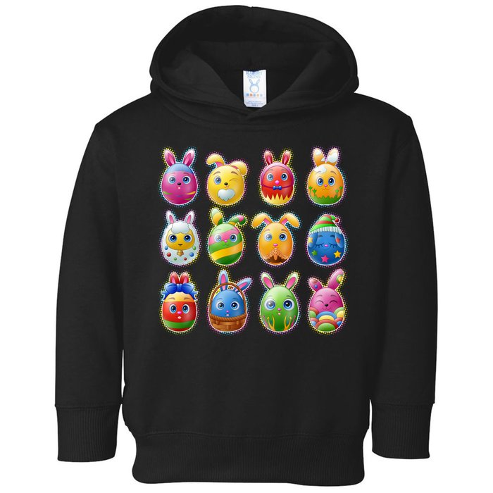 Cute Easter Eggs Toddler Hoodie