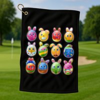 Cute Easter Eggs Golf Towel