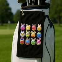 Cute Easter Eggs Golf Towel