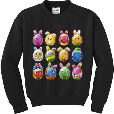 Cute Easter Eggs Kids Sweatshirt